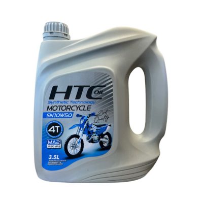 روغن موتور سیکلت اچ تی سی HTC مدل 10W50 SN JASO MA2 4T حجم 3.5 لیتر