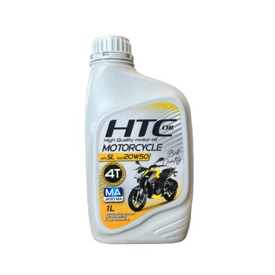 روغن موتور سیکلت اچ تی سی HTC مدل 20W50 SL JASO MA حجم 1 لیتر