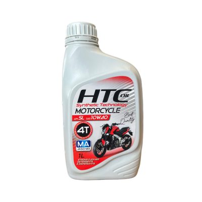 روغن موتور سیکلت اچ تی سی HTC مدل 10W40 SL JASO MA حجم 1 لیتر
